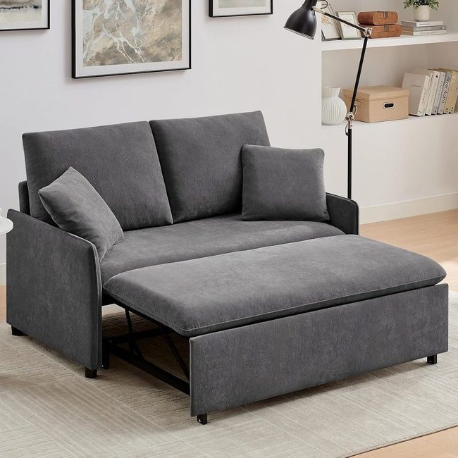 Dark Grey Modern Sofa Statement
