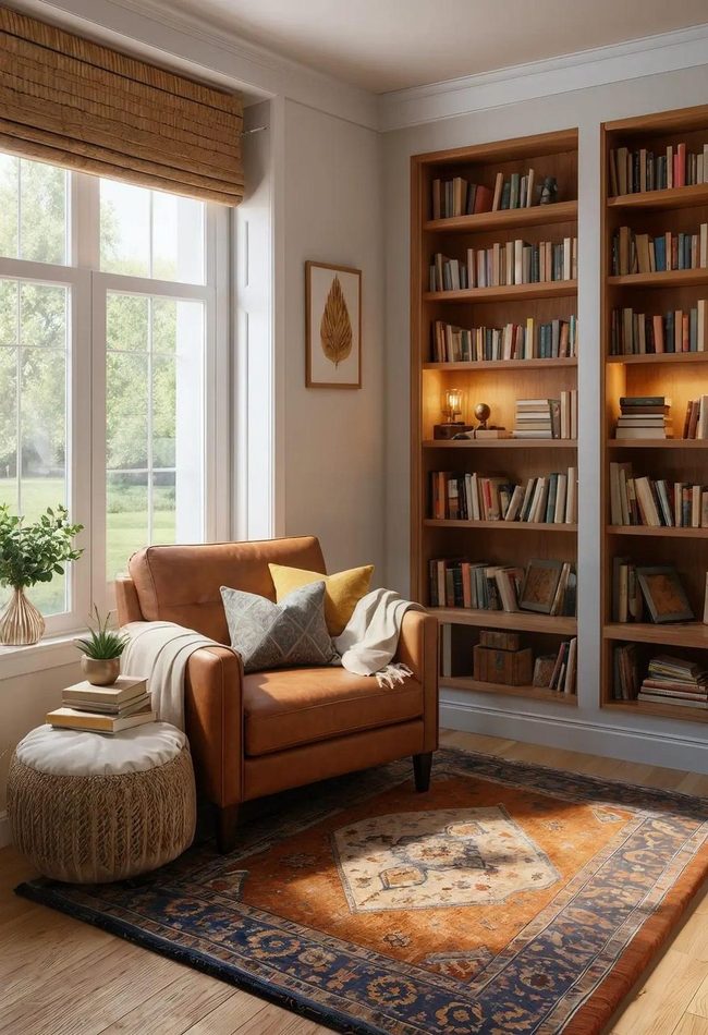 Persian Rug Reading Nook Sanctuary