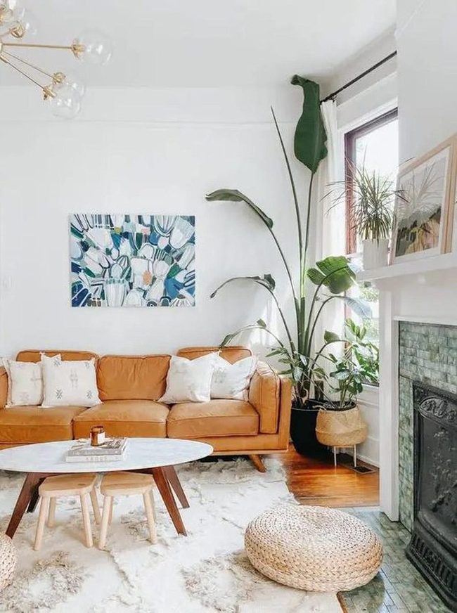 Tan Leather And Living Green