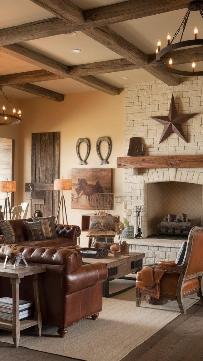 Distressed Leather Deep Brown Statement