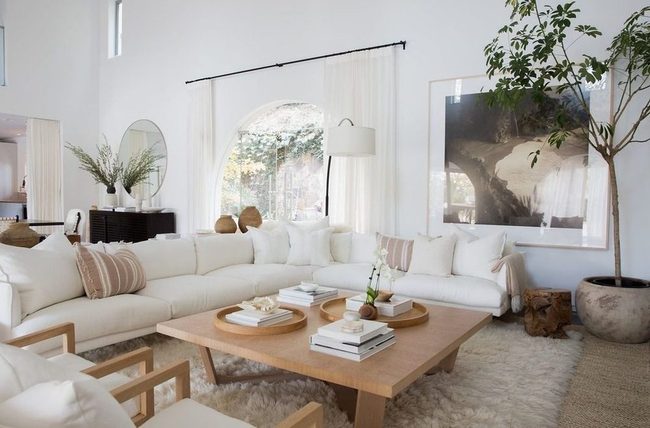 White Curtains Frame Arched Windows