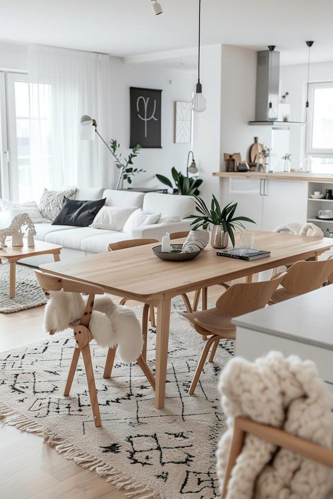 Illumination Wood And Neutral Scandinavian Space