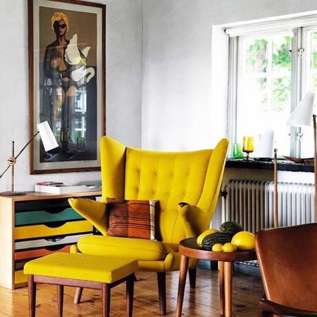 Bold Artwork Meets Sunny Yellow Storage