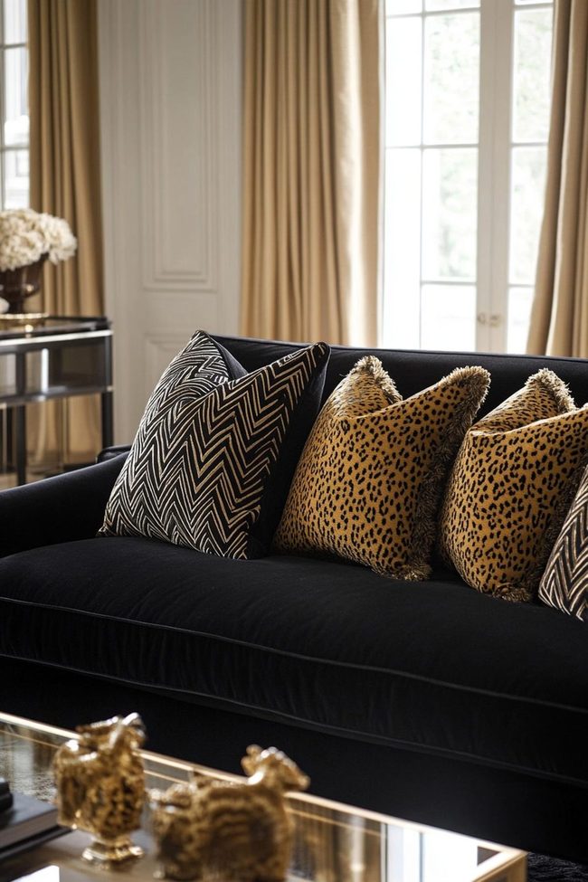 Black And Gold Layered Luxury Living