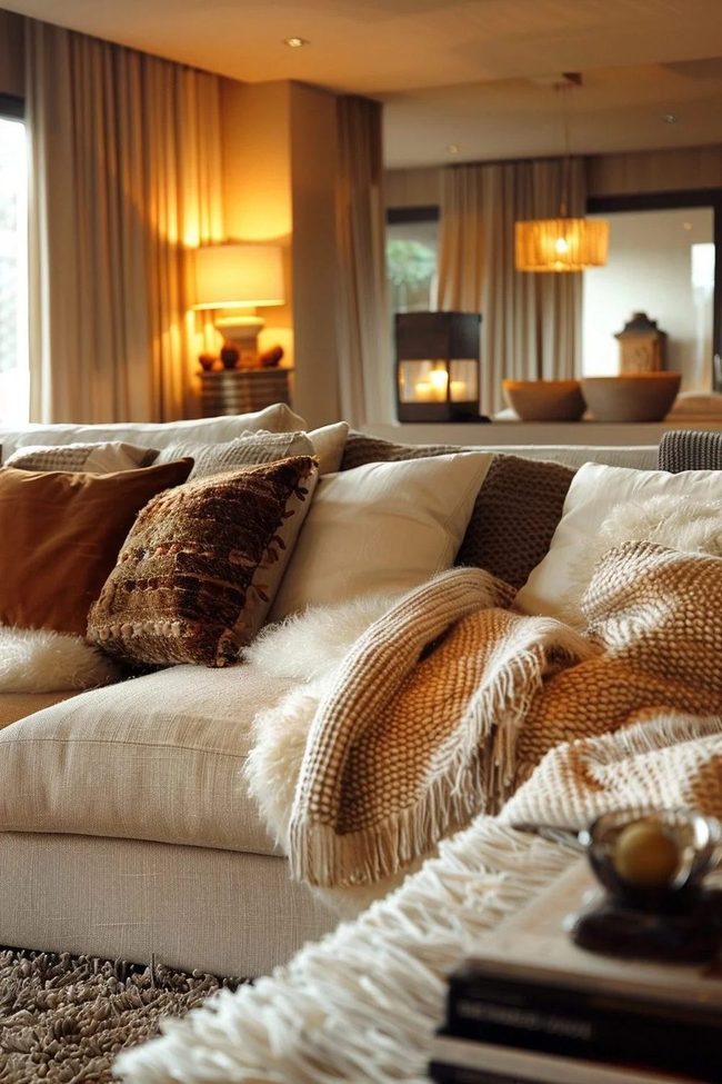 Earthy Tones, Layered Comfort Space