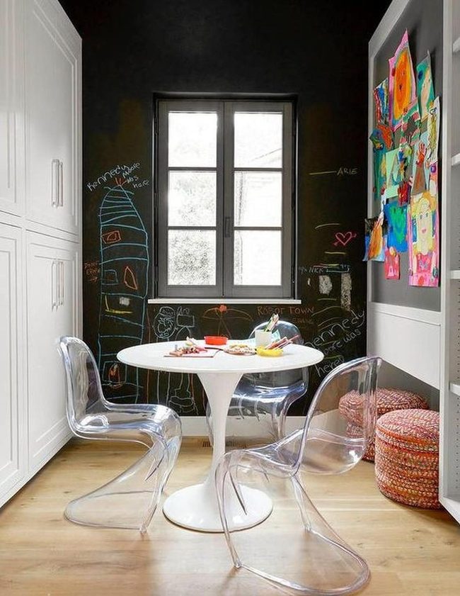 Sunlit White Walls, Chalkboard Dreams