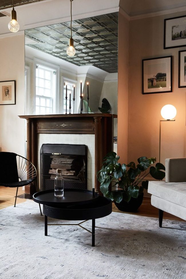 Gray Metallic Ceiling Statement