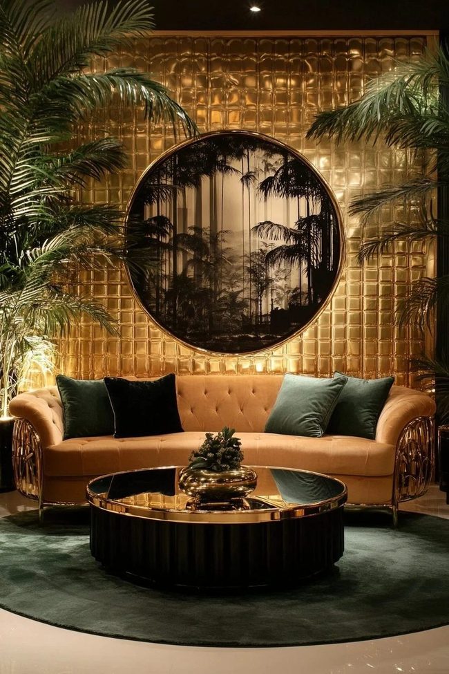 Golden Luxury With Deep Velvet