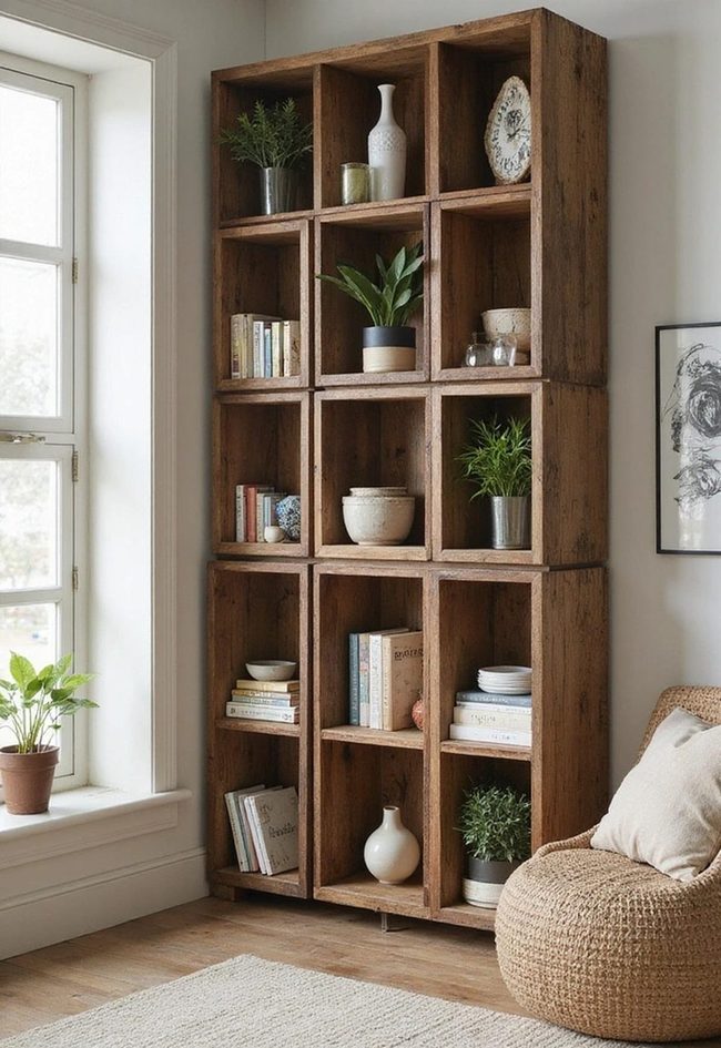 Stacked Teak Cubes, Endless Arrangements
