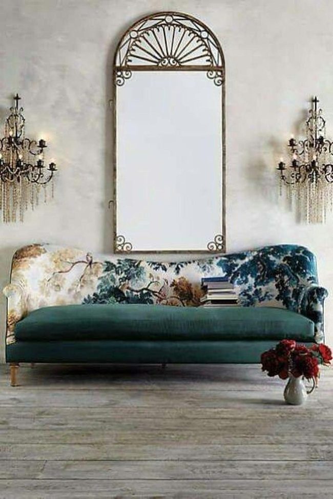Green Floral Sofa Steals The Room