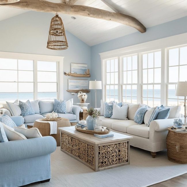 Soft Blue Coastal Lounge