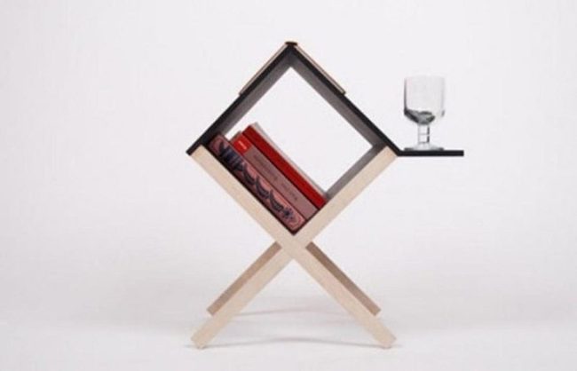 Black Top Natural Wood Legs