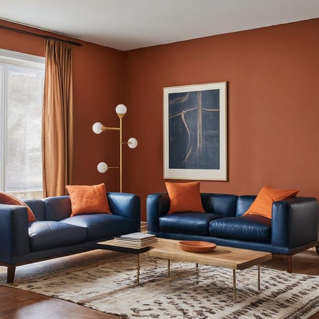Orange Paint Transforms Living Rooms