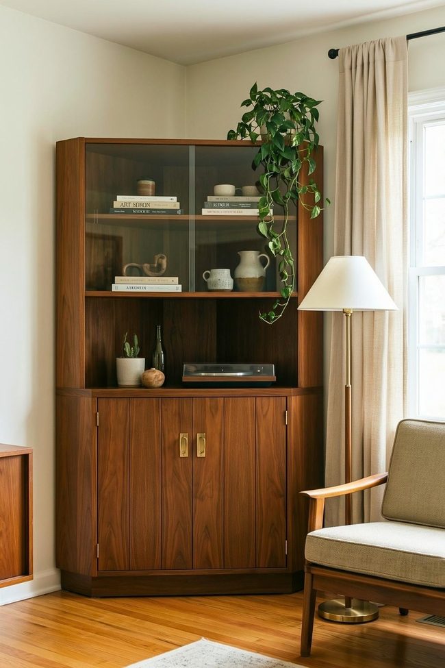 Grey Custom Angled Wall Storage