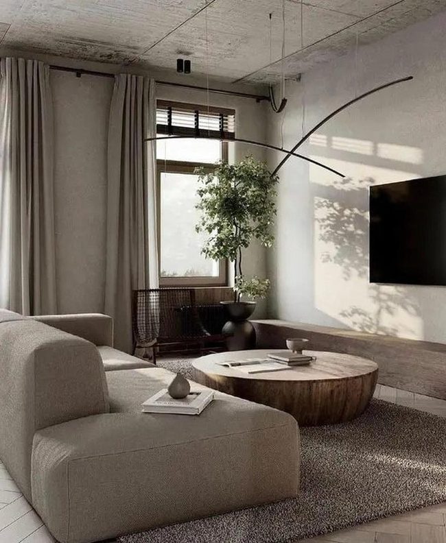 Soft Neutrals With Living Greenery