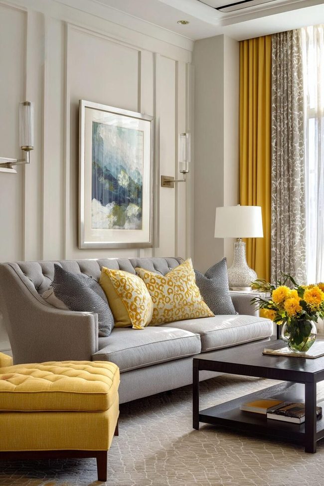 Butter Yellow Meets Muted Gray