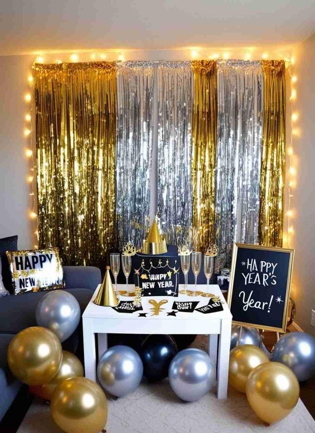 Metallic Tinsel Photo Booth