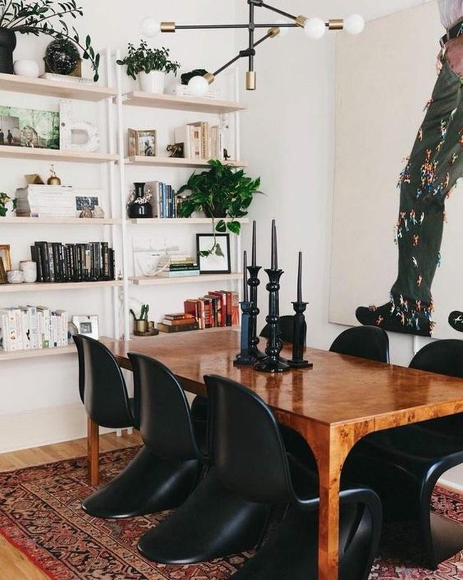 Natural Wood Warmth With Colorful Accents