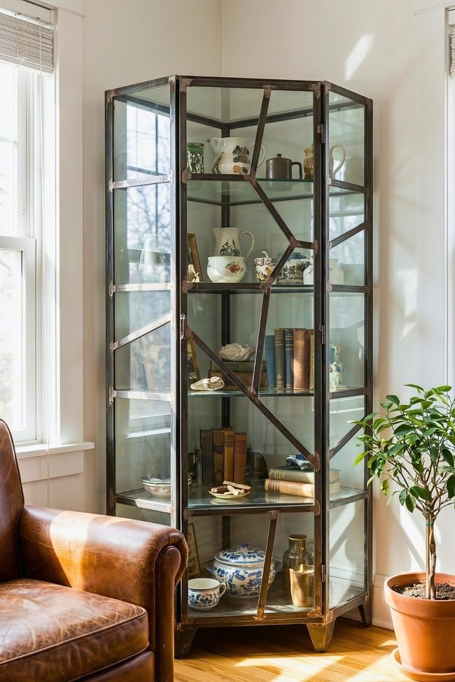 Stacked Hardwood Crates Corner Space