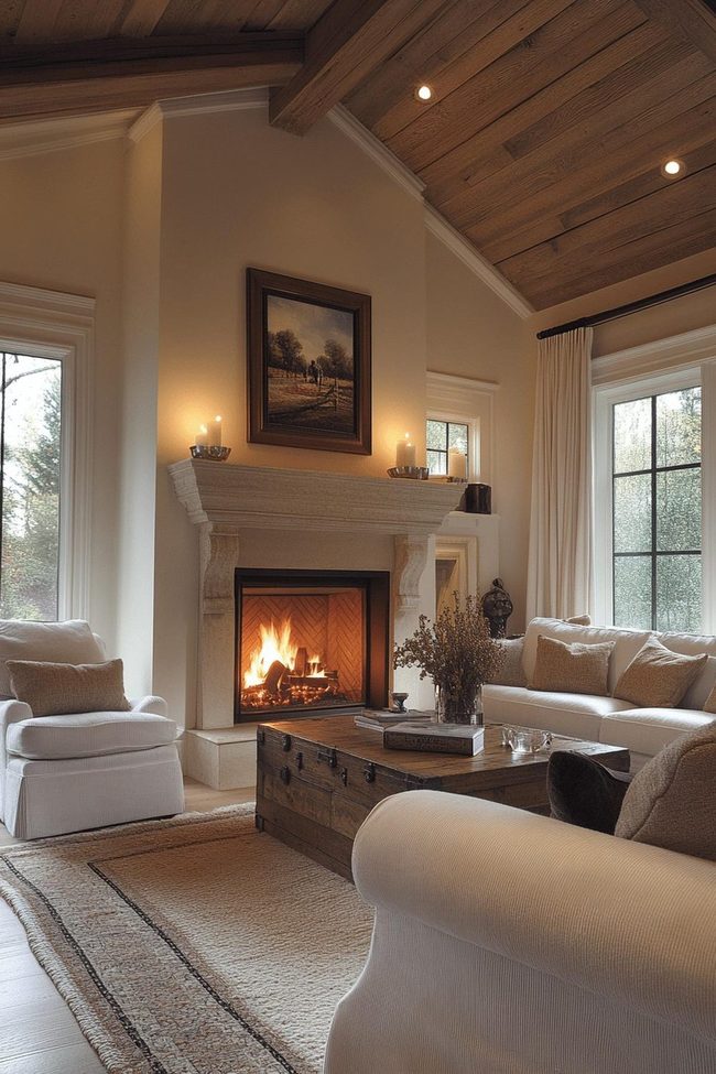 Amber Fireplace Warmth Center
