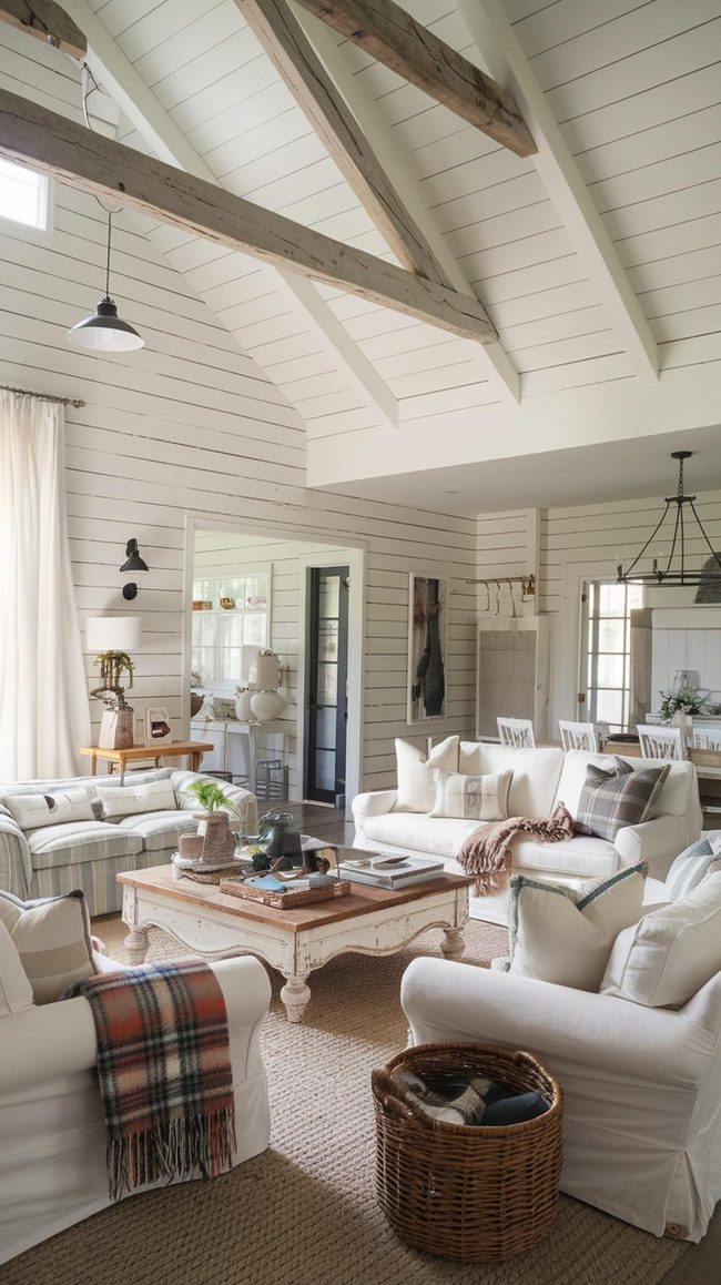 Whitewashed Shiplap Meets Farmhouse Comfort