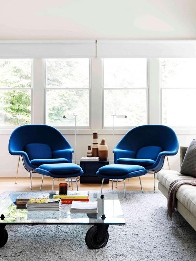 Electric Blue Chairs Command Modern Space