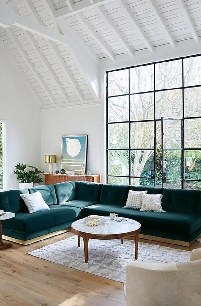White Ceilings, Green Velvet Statement