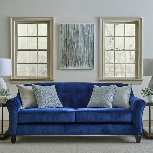 Lamp Blue Couch Central Statement