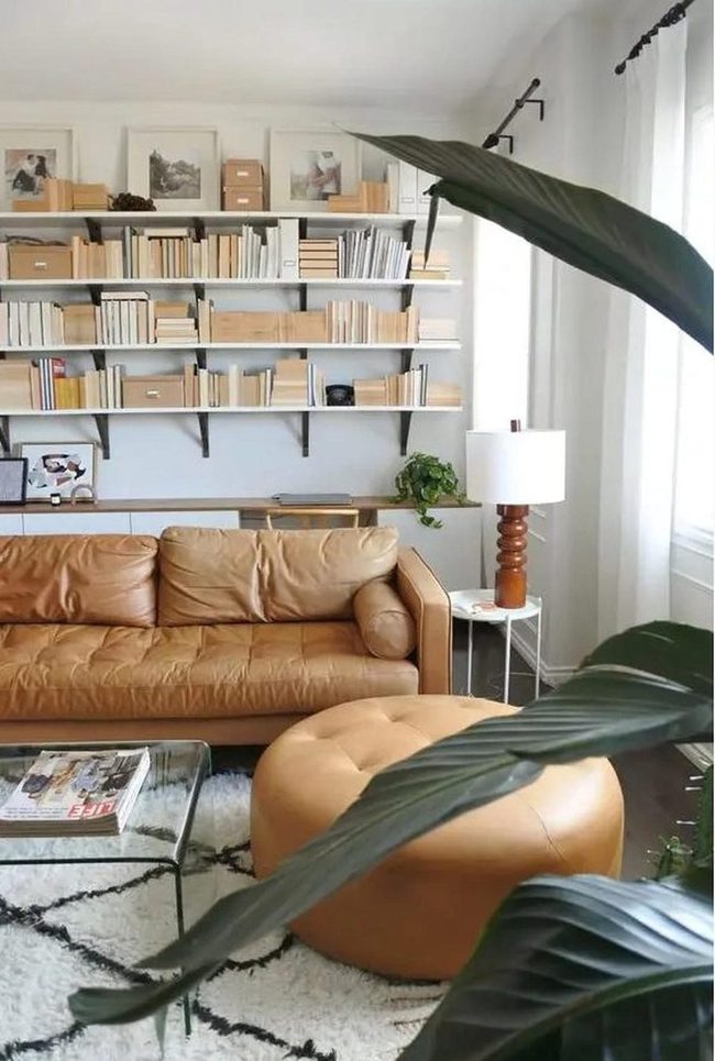 Brown Leather Meets Bright Simplicity
