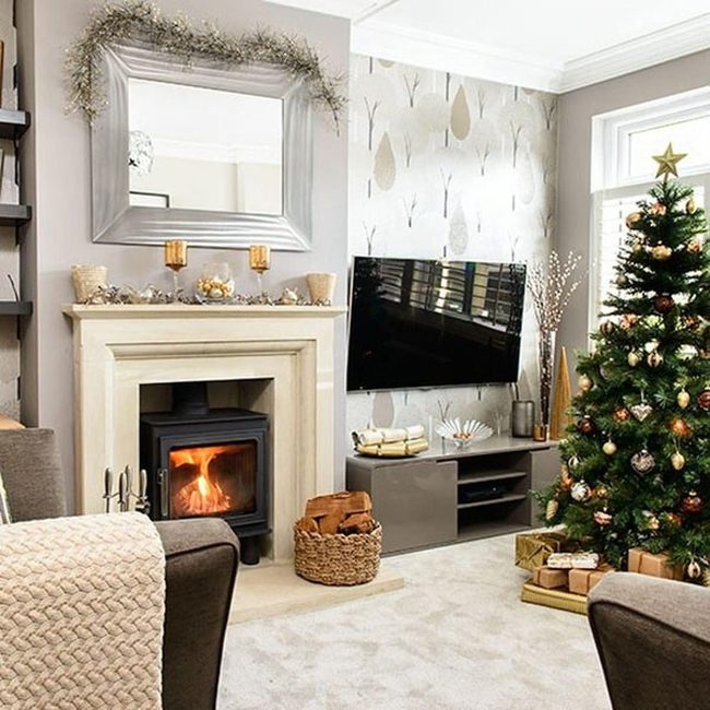Metallic Ornaments Against Neutral Walls