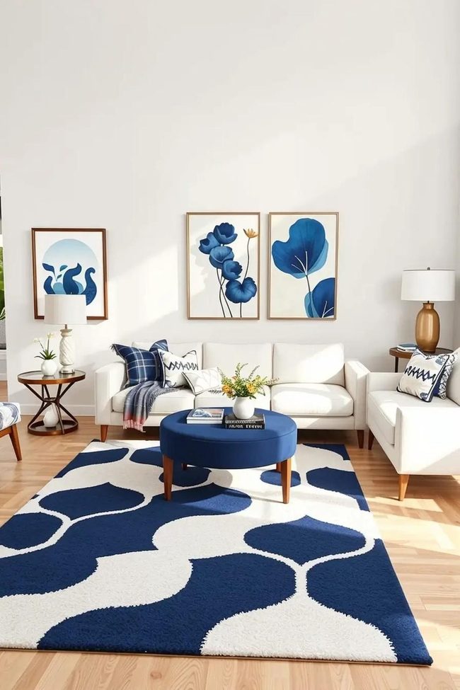 Navy and White Geometric Foundation