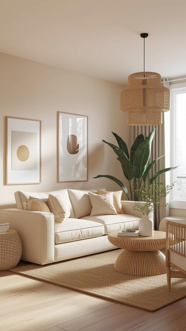 Beige Two-Seater Sofa Foundation