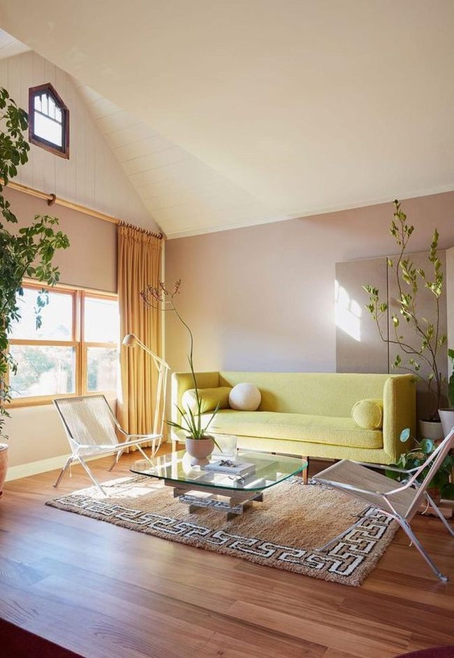 Green Sofa Meets Natural Light