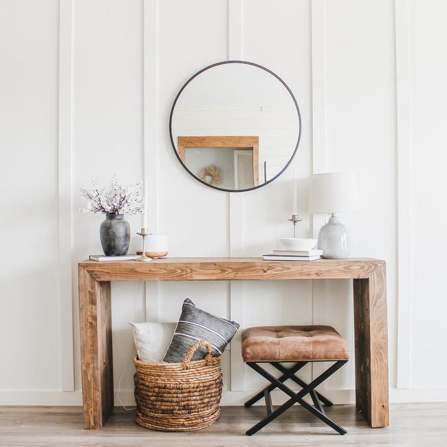 Dark Wood Meets Living Green