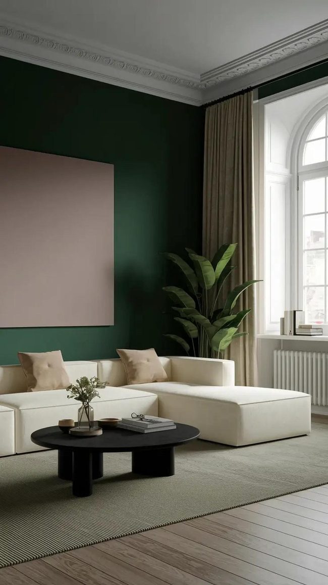 Deep Green Walls Anchor Clean Interiors