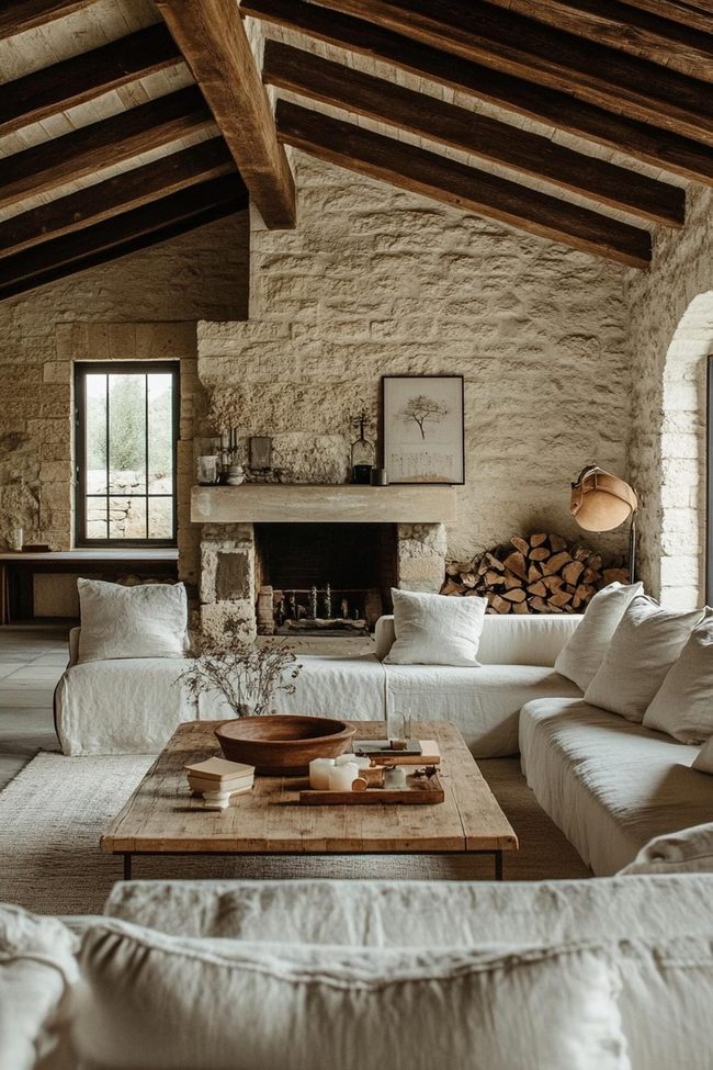 Whitewashed Timber And Linen