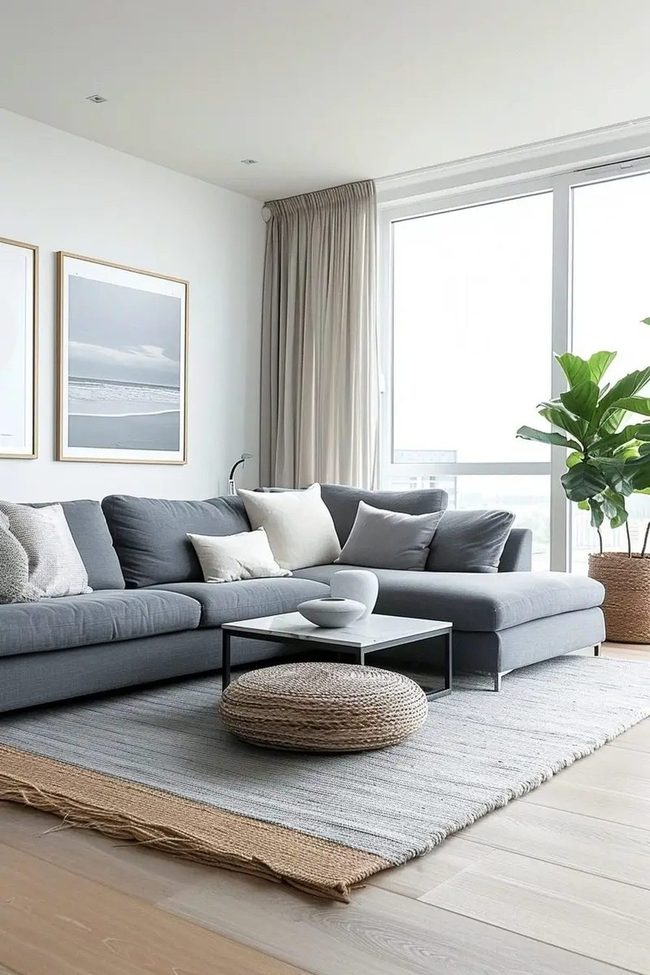 Dark Grey Couch Pure Contrast