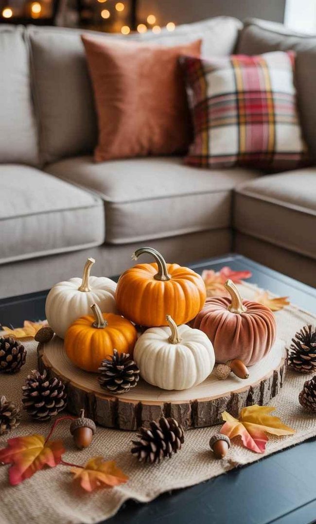 Burnt Orange Pumpkins With Earthy Layers
