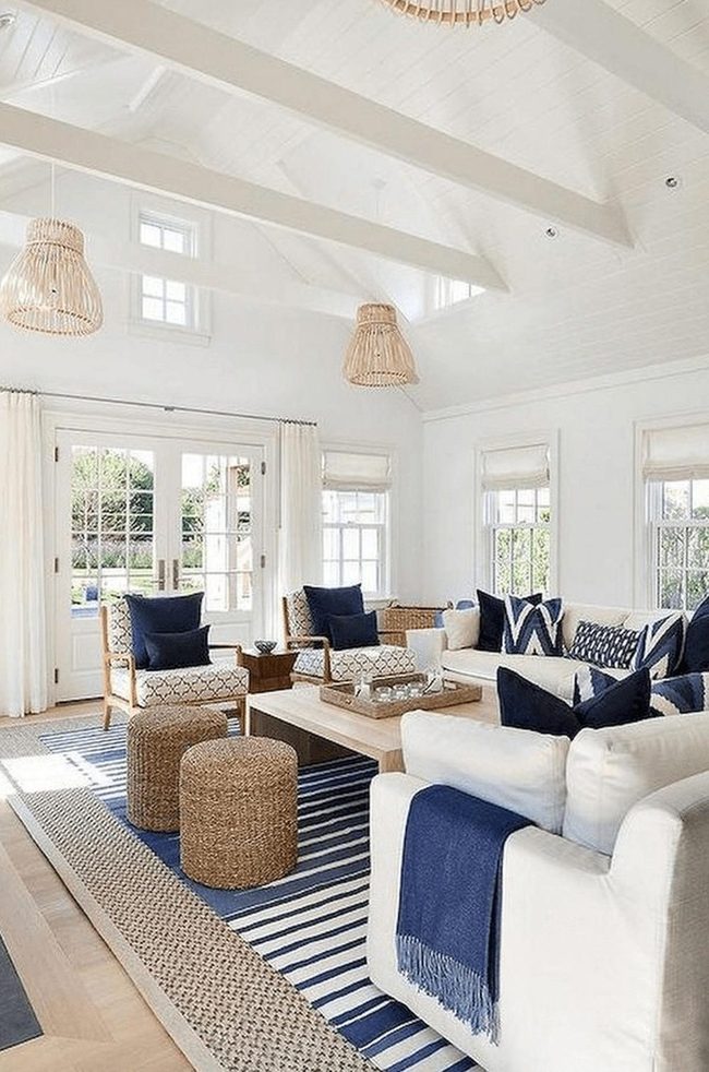 Navy Accents Meet Natural Light