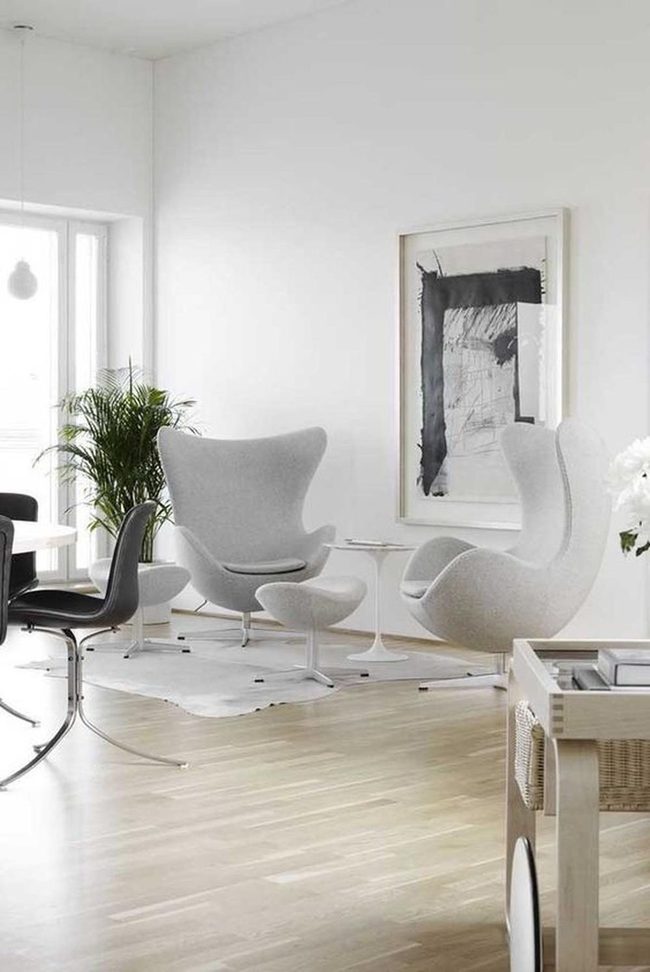 Black And White Abstract Modern Living