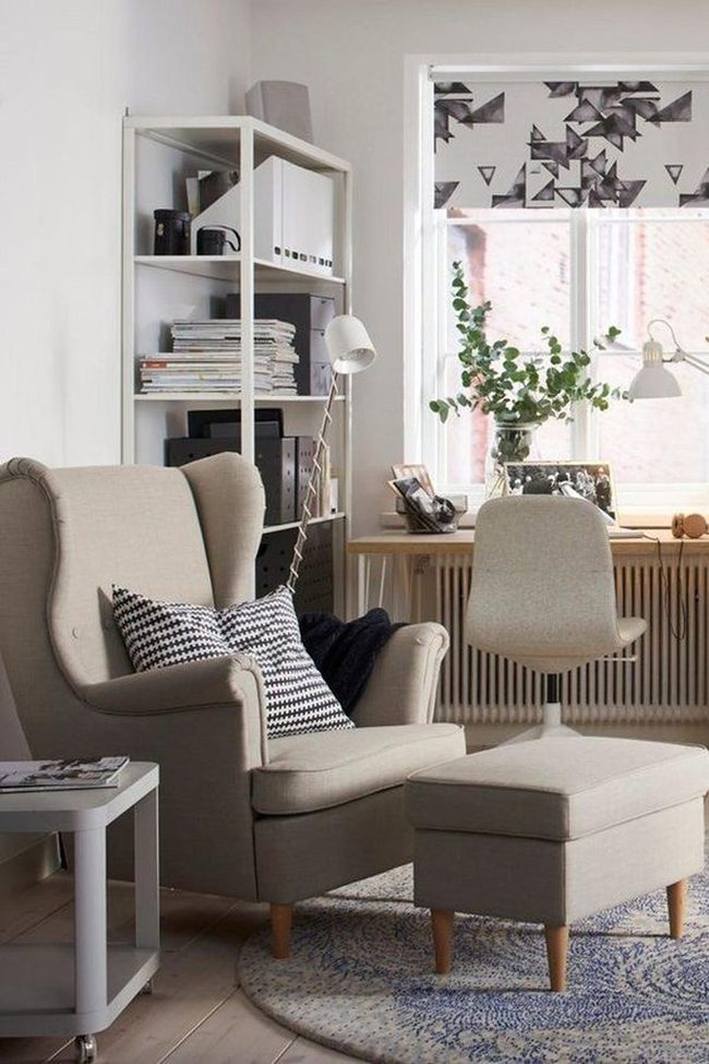 Beige Armchair Reading Room Sanctuary