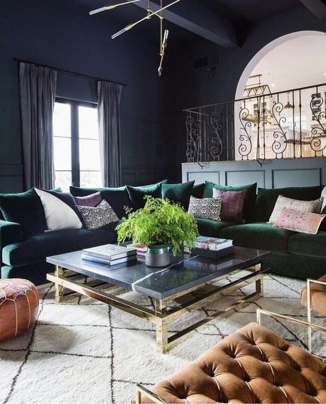 Green Velvet Meets Gold Luxury