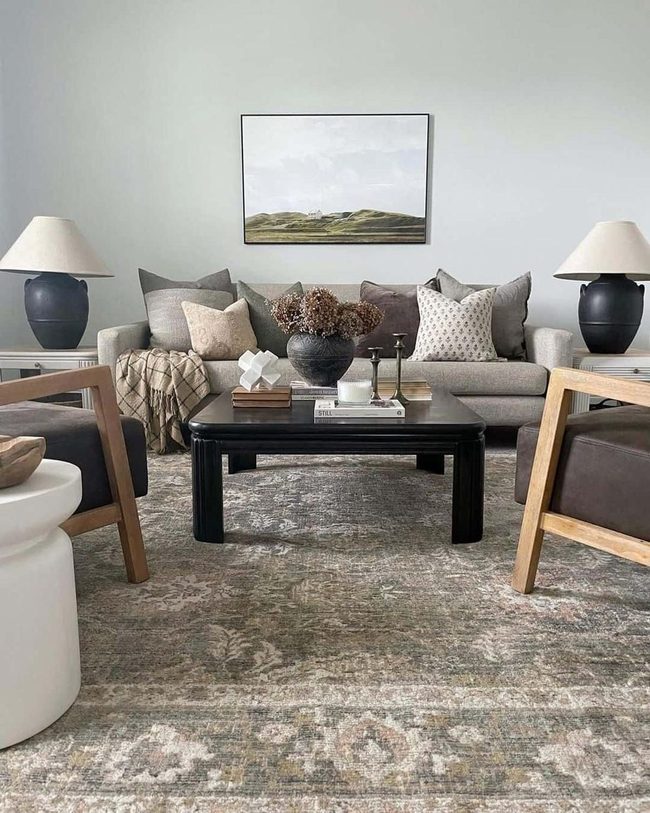 Black Square Table, Beige Harmony