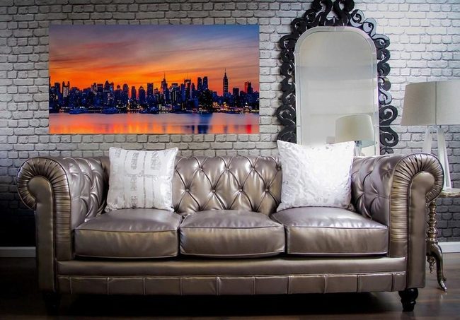 Silver Leather Chesterfield Statement Piece