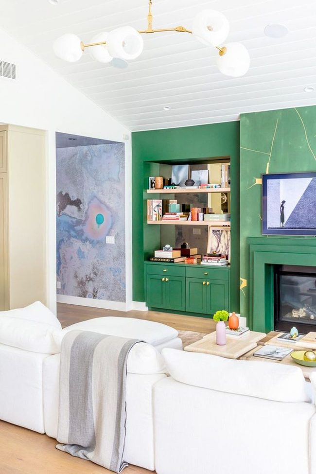 Emerald Green Statement Wall