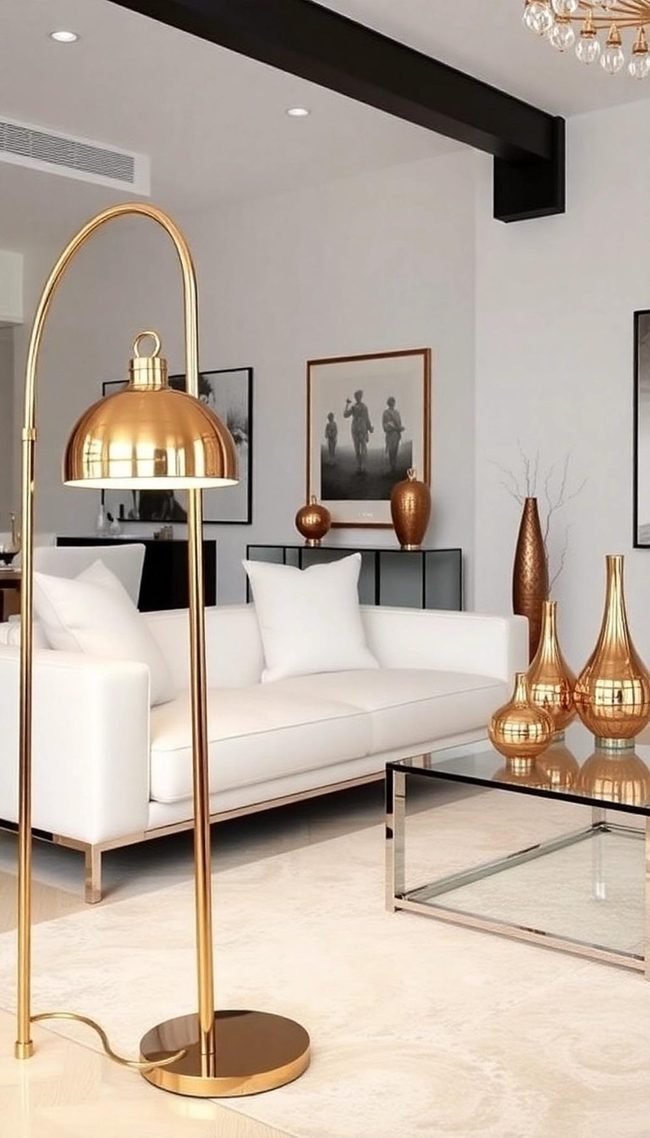 Metallic Accents Fixture Up Modern Spaces