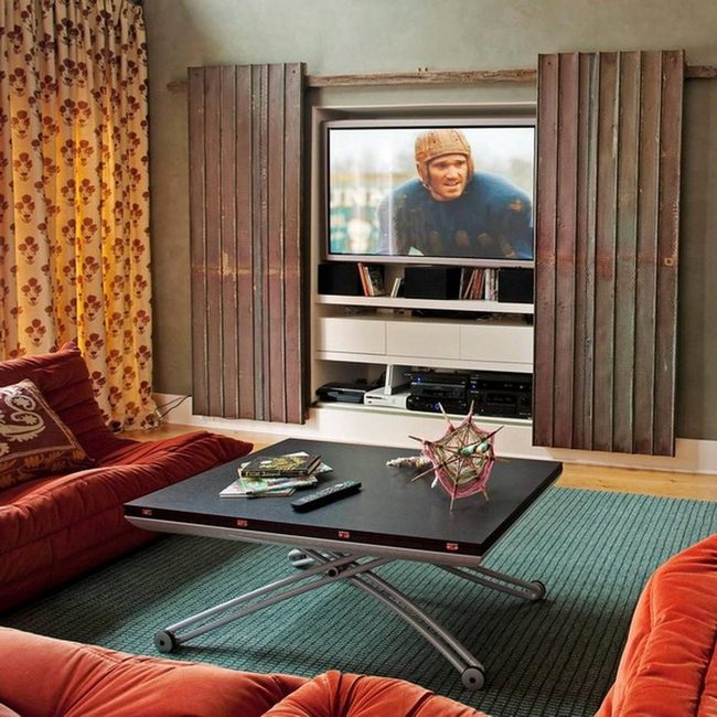 Deep Red Living Room Statement