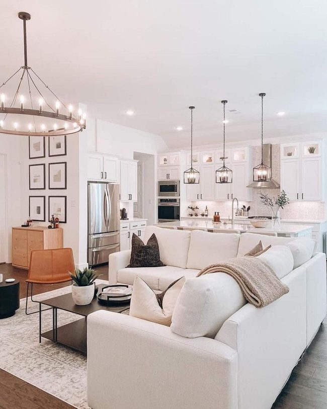 Ivory Sectional Meets Open Brightness
