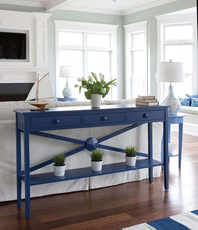 Bright Blue Statement Table