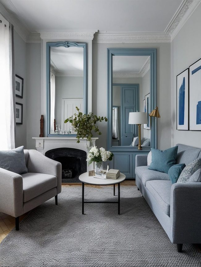 Gray Blue Expansion for Small Rooms